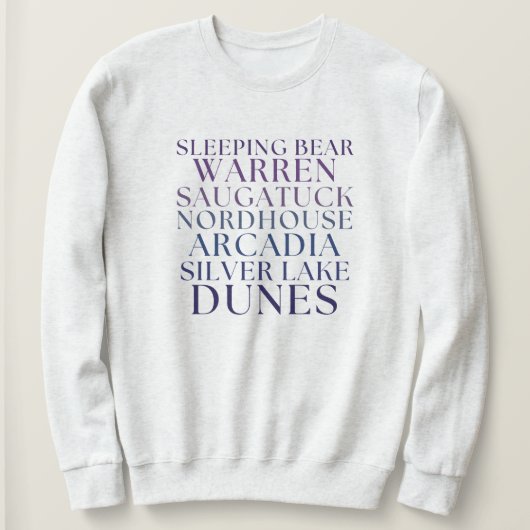 Best Michigan Sand Dunes Michigan Theme Pullover スウェットシャツ (デザイン正面)