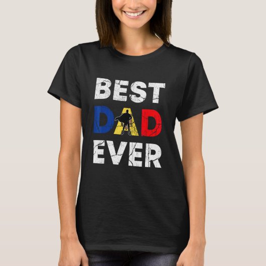 Best Moldovan Dad Ever Moldova Daddy Father s Day Tシャツ (正面)