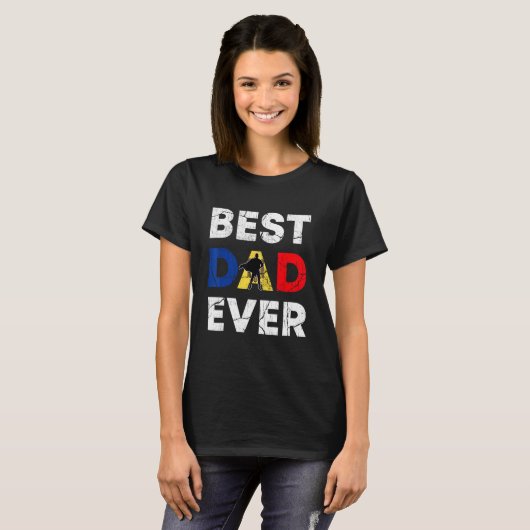Best Moldovan Dad Ever Moldova Daddy Father s Day Tシャツ (正面フル)