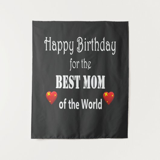 Best Mom Birthday Design タペストリー (正面)