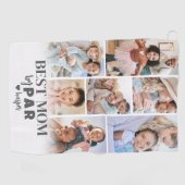 Best Mom By Par Photo Collage Mother ゴルフタオル (横)