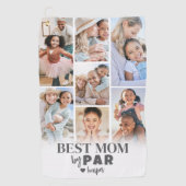 Best Mom By Par Photo Collage Mother ゴルフタオル (正面)