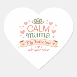 Best Mom Calm Mama Valentine Hearts Magnet ハートシール
