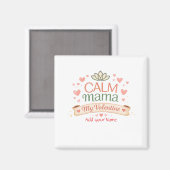 Best Mom Calm Mama Valentine Hearts Magnet マグネット (正面/裏面)