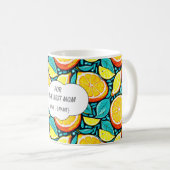 Best Mom Citrus Coffee Mug – Personalized Lemon コーヒーマグカップ (正面右)