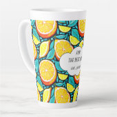 Best Mom Citrus Latte Mug – Personalized Lemon カフェラテマグ (左アングル)