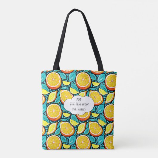 Best Mom Citrus  – Personalized Lemon Design トートバッグ (裏面)