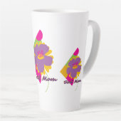 Best Mom Colourful Trendy Design カフェラテマグ (右アングル)
