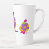 Best Mom Colourful Trendy Design カフェラテマグ (右)