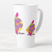 Best Mom Colourful Trendy Design カフェラテマグ (右アングル)