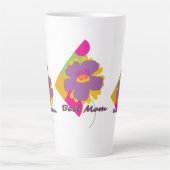 Best Mom Colourful Trendy Design カフェラテマグ (正面)