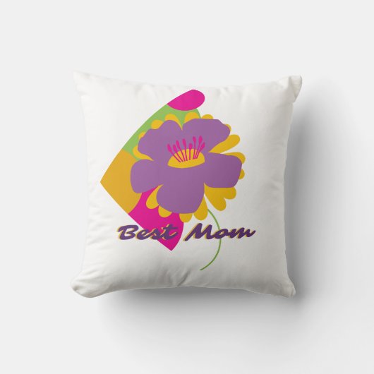 Best Mom Colourful Trendy Design クッション (正面)