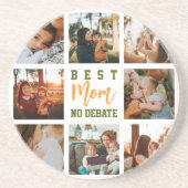 Best Mom Cute Trendy Collage Desk Family Coaster コースター (正面)