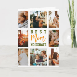 Best Mom Cute Trendy Collage Family Greeting Card カード