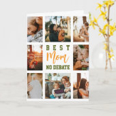 Best Mom Cute Trendy Collage Family Greeting Card カード (黄色い花)