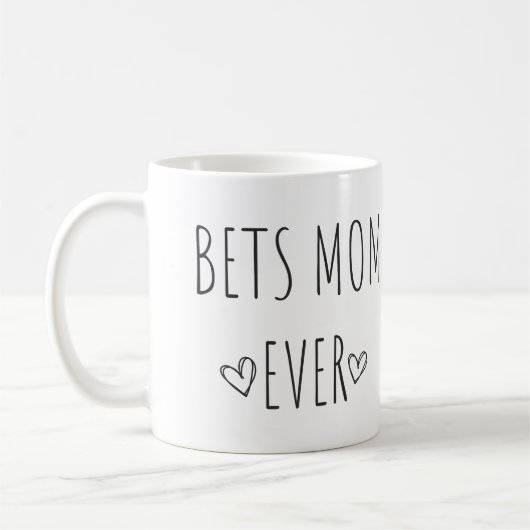 Best MOM Ever コーヒーマグカップ (左)