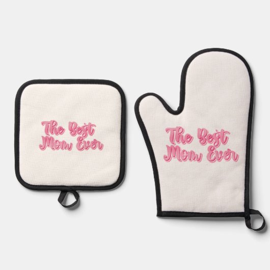 Best Mom Ever 鍋つかみ&鍋敷きセット (正面)