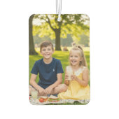 Best Mom Ever 1 Custom Photo Black White カーエアーフレッシュナー (裏面)