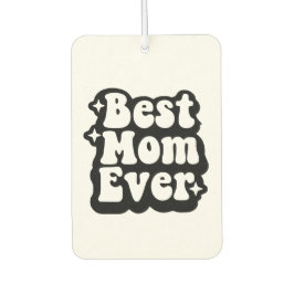 Best Mom Ever 1 Custom Photo Retro Groovy カーエアーフレッシュナー