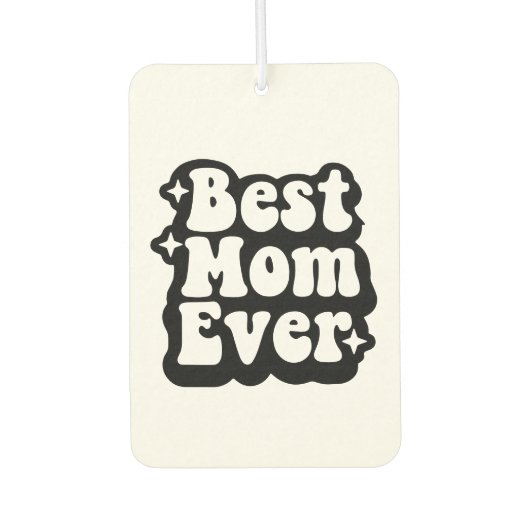 Best Mom Ever 1 Custom Photo Retro Groovy カーエアーフレッシュナー (正面)