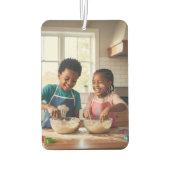 Best Mom Ever 1 Custom Photo Retro Groovy カーエアーフレッシュナー (裏面)