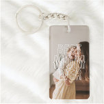 Best Mom Ever 2 Photo  キーホルダー<br><div class="desc">Celebrate Mom with a gift she’ll carry everywhere—a personalized keychain that’s both meaningful and practical. Featuring the phrase “Best Mom Ever” in a charming rustic font, this keychain overlays a favorite photo, turning a simple accessory into a cherished keepsake. Ideal for Mother’s Day, birthdays, or just because, it’s a heartfelt...</div>