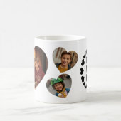 Best Mom Ever 3 Heart Photo Keepsake Black White コーヒーマグカップ (中央)