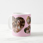 Best Mom Ever 3 Heart Photo Keepsake Pink コーヒーマグカップ (正面左)