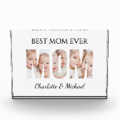 Best Mom Ever 3 Photos Cutout Letters  フォトブロック (正面)
