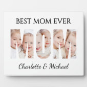 Best Mom Ever 3 Photos Cutout Letters フォトプラーク (正面)
