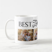 Best Mom Ever 3 Photos Heart Mothers Day Gifts コーヒーマグカップ (左)