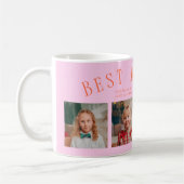 Best Mom Ever 4-Photo Orange Pink Mothers Day  コーヒーマグカップ (左)