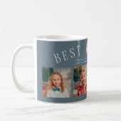 Best Mom Ever 4-Photo Slate Blue Mothers Day  コーヒーマグカップ (左)