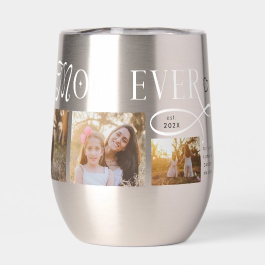 Best Mom Ever 4 Photos Heart Mothers Day Gifts (背面)