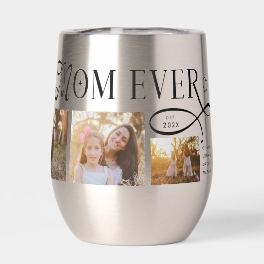 Best Mom Ever 4 Photos Heart Mothers Day Gifts (背面)