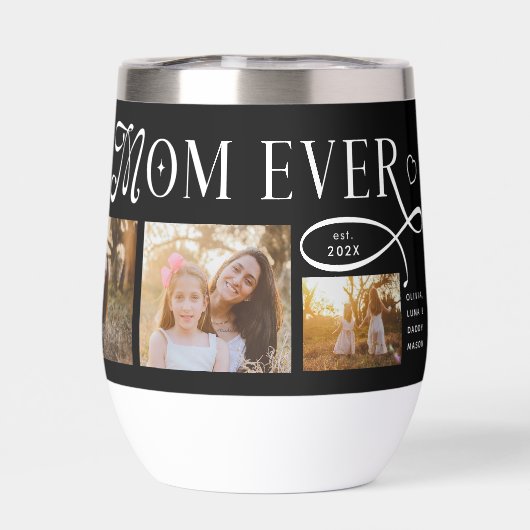 Best Mom Ever 4 Photos Heart Mothers Day Gifts (背面)