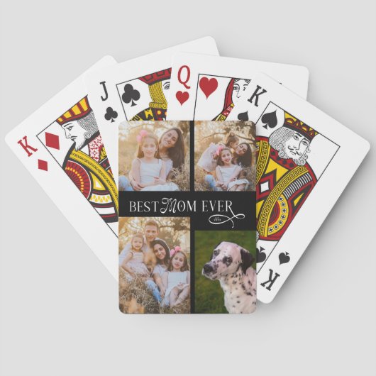 Best Mom Ever 4 Photos Mothers Day Gifts トランプ (裏面)