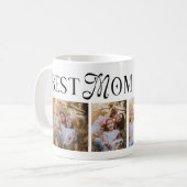 Best Mom Ever 5 Photos Heart Mothers Day Gifts コーヒーマグカップ (正面左)