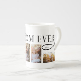 Best Mom Ever 5 Photos Heart Mothers Day Gifts ボーンチャイナマグカップ