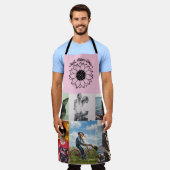 Best Mom Ever 6 Photo Custom Personalized Collage エプロン (着用した状態)