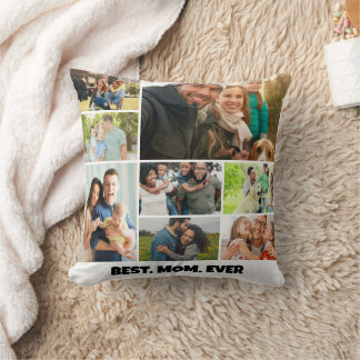 Best Mom Ever – 8 Photo Collage Frame Template クッション