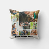 Best Mom Ever – 8 Photo Collage Frame Template クッション (正面)