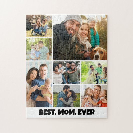 Best Mom Ever – 8 Photo Collage Frame Template ジグソーパズル (縦)