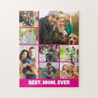 Best Mom Ever – 8 Photo Collage Frame Template ジグソーパズル
