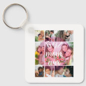 Best Mom Ever 9 Photo Collage Personalized Mothers キーホルダー (正面)