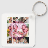 Best Mom Ever 9 Photo Collage Personalized Mothers キーホルダー (裏面)