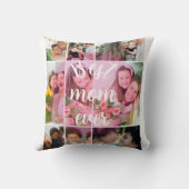 Best Mom Ever 9 Photo Collage Personalized Mothers クッション (裏面)