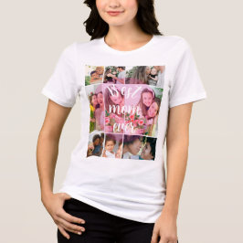 Best Mom Ever 9 Photo Collage Personalized Mothers トライブレンドＴシャツ