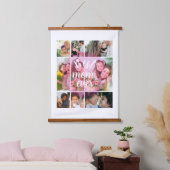 Best Mom Ever 9 Photo Collage Personalized Mothers 吊り下げ型タペストリー (寝室)