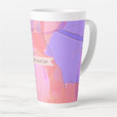 Best Mom Ever Abstract Pastel カフェラテマグ (右アングル)